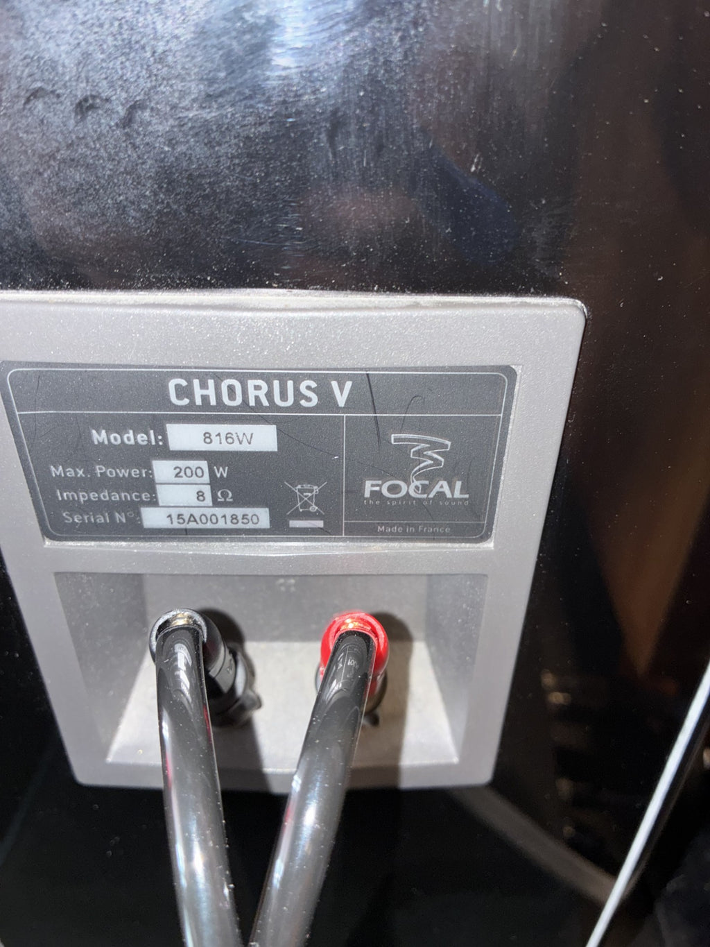 Pre Loved Focal Chorus V 816W loudspeakers UK Special Edition in super gloss black